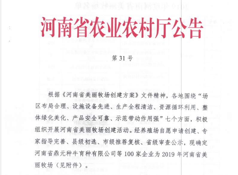 荣誉 | 2019年度河南省美丽牧场名单新鲜出炉 完美体育在线(中国)唯一官方网站乳业集团旗下六个牧场榜上有名